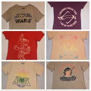 6 fitted T-shirts adult small